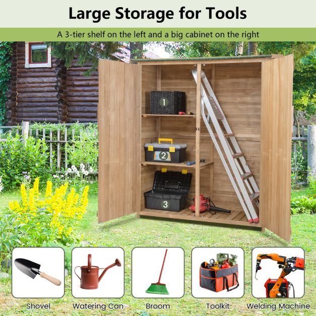 2‑Door Waterproof Lockable Outdoor Storage Shed - Outdoor Structures UK