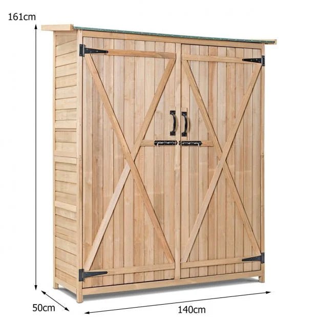 2‑Door Waterproof Lockable Outdoor Storage Shed - Outdoor Structures UK