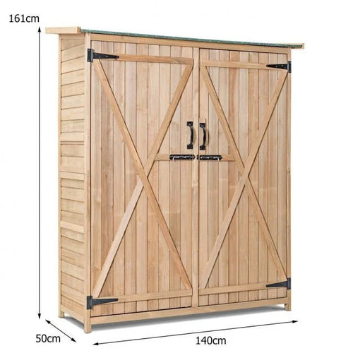 2‑Door Waterproof Lockable Outdoor Storage Shed - Outdoor Structures UK