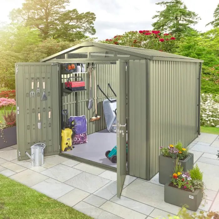 Alton Shed 10FT x 6FT W 3m x D 1.84m x H 2.13m Green - Outdoor Structures UK