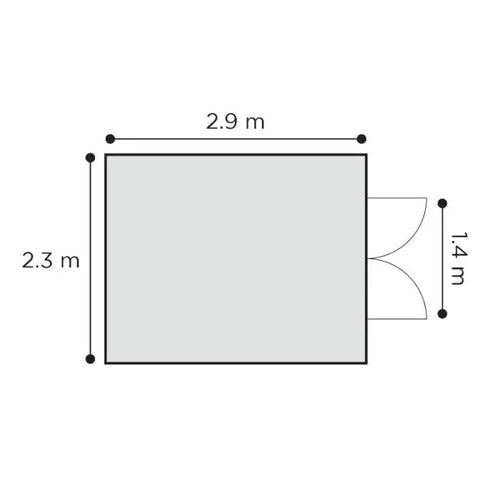 Alton Shed 10FT x 8FT W 3m x D 2.44m x H 2.13m Grey - Outdoor Structures UK