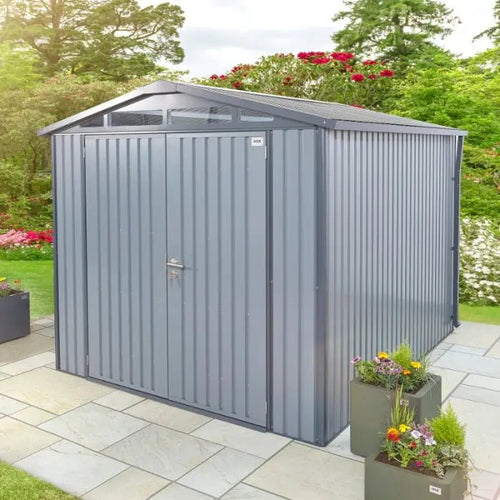 Alton Shed 10FT x 8FT W 3m x D 2.44m x H 2.13m Grey - Outdoor Structures UK