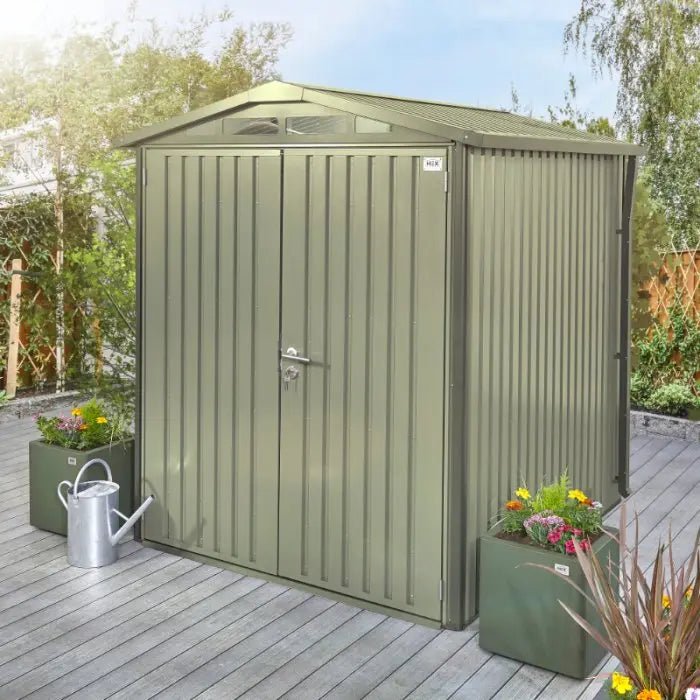 Alton Shed 6FT x 6FT W 1.8m x D 1.84m x H 2.13m Green - Outdoor Structures UK