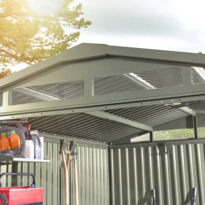 Alton Shed 6FT x 6FT W 1.8m x D 1.84m x H 2.13m Green - Outdoor Structures UK