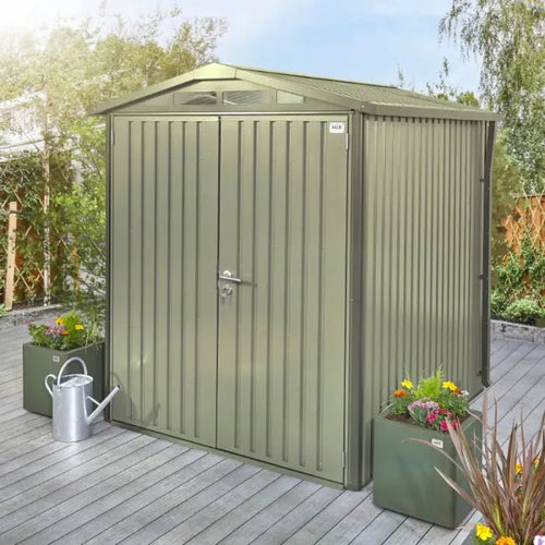 Alton Shed 8FT x 6FT W 2.4m x D 1.84m x H 2.13m Green - Outdoor Structures UK