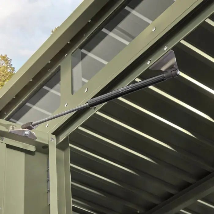 Alton Shed 8FT x 6FT W 2.4m x D 1.84m x H 2.13m Green - Outdoor Structures UK