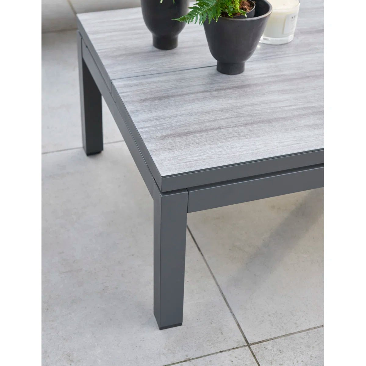 Bellmount Rope‑Weave Aluminium Sofa Set with Three‑Way Lift Table - Outdoor Structures UK