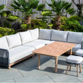 BUXTON - Rope Weave Corner Set with High Table and 2 Stools - Outdoor Structures UK