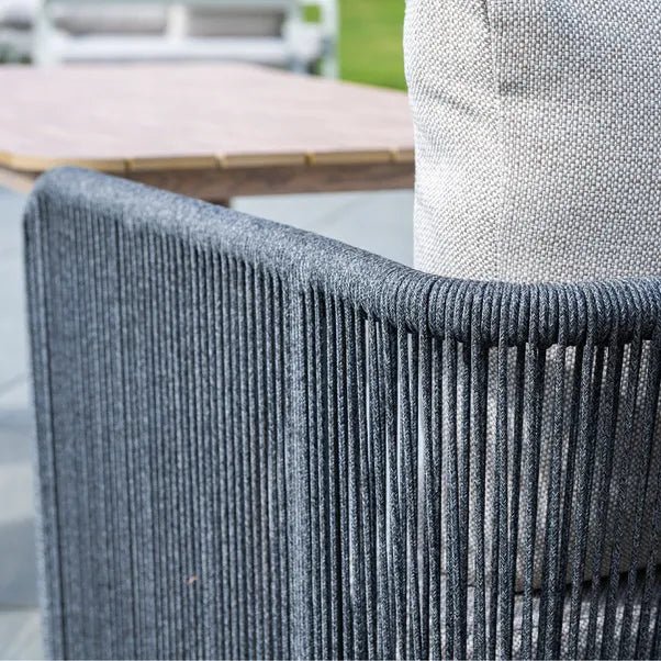 BUXTON - Rope Weave Corner Set with High Table and 2 Stools - Outdoor Structures UK