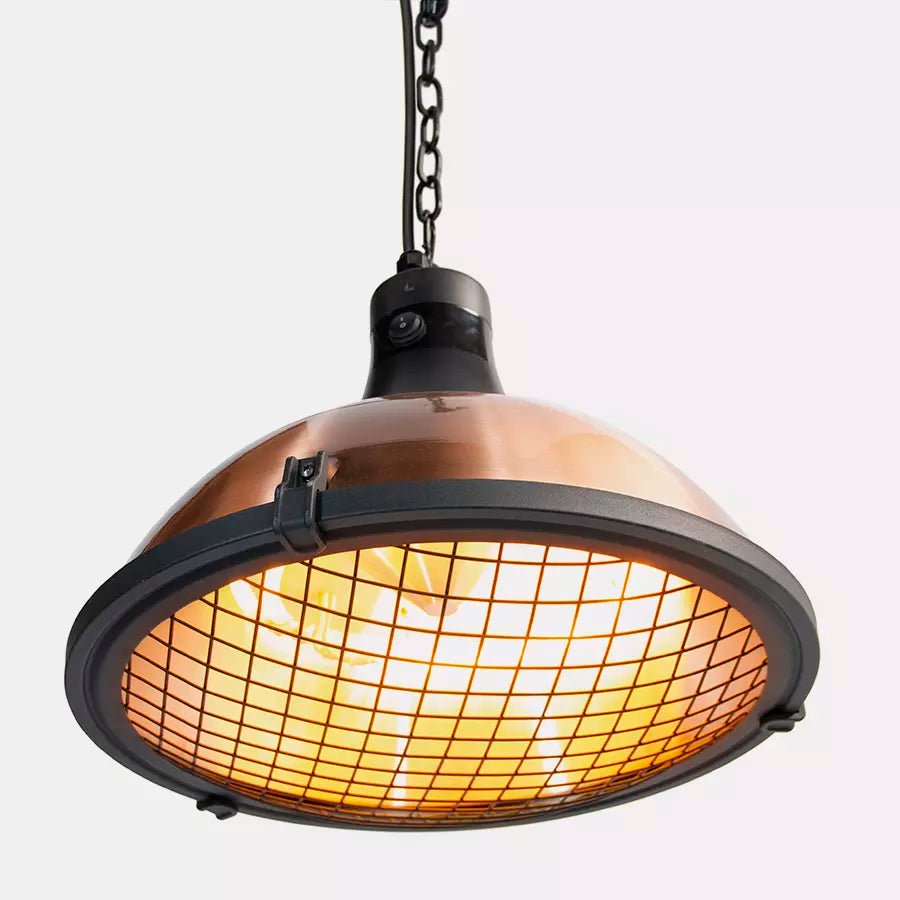 Copper Electric Heater - Pendant - Outdoor Structures UK