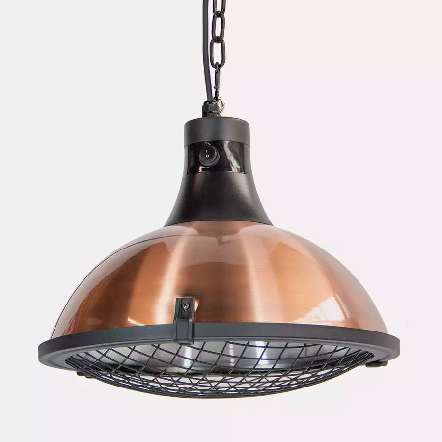 Copper Electric Heater - Pendant - Outdoor Structures UK