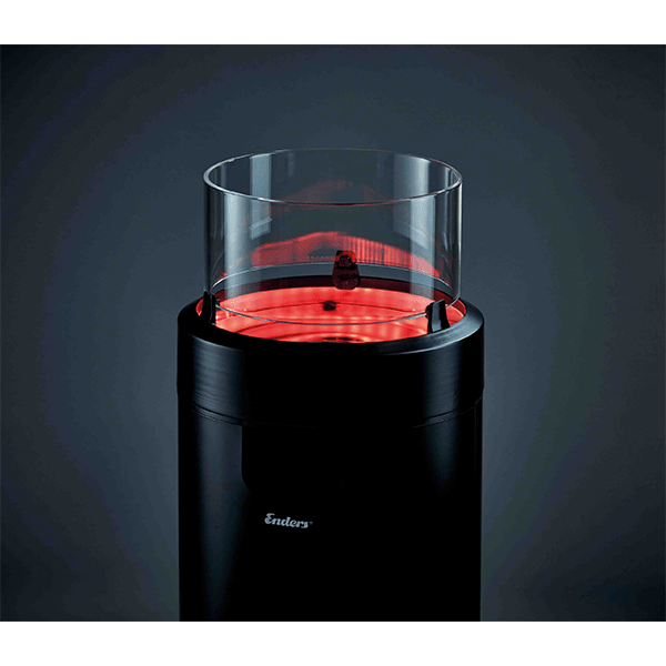 Enders® Large Black NOVA LED Flame Heater - Outdoor Structures UK