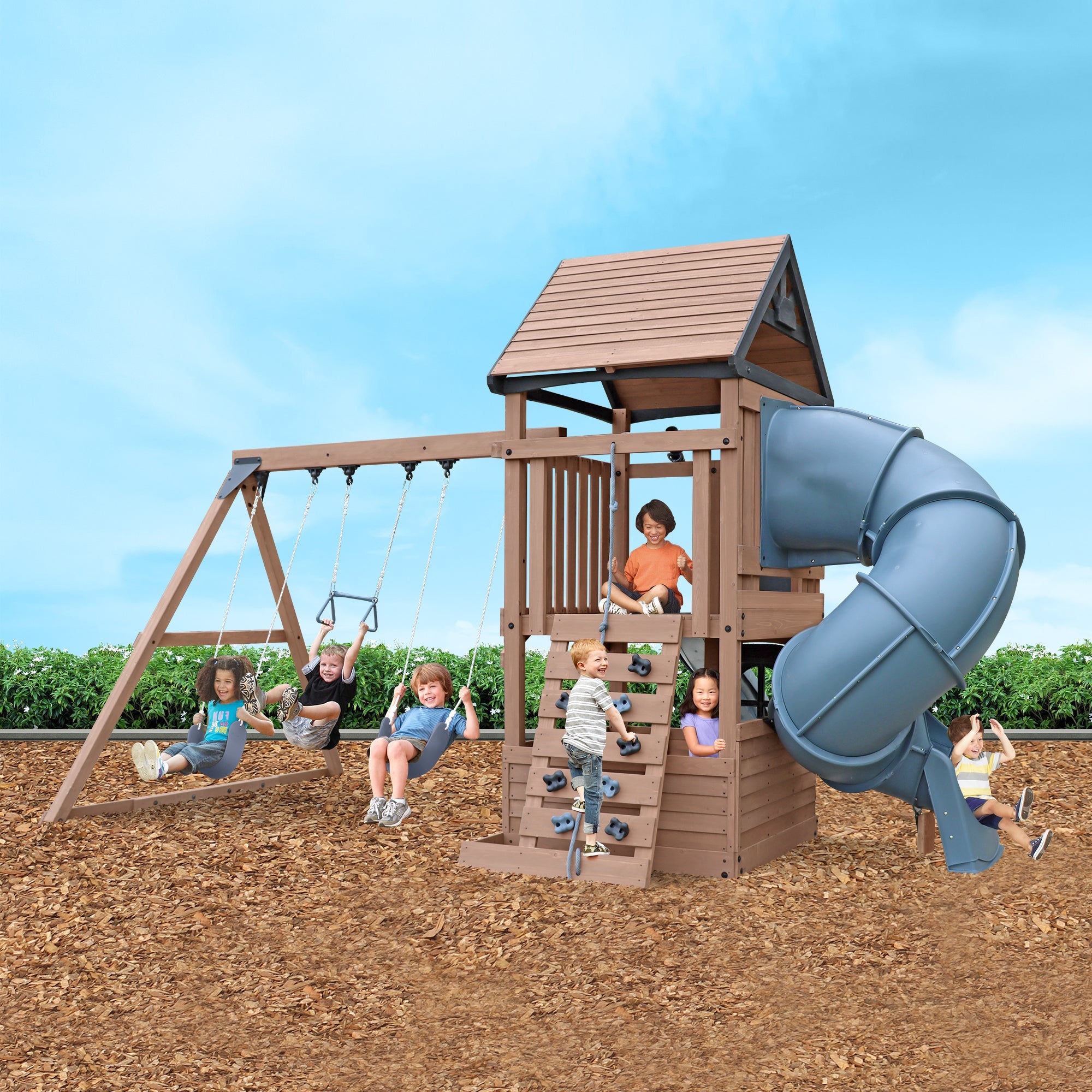 Mountain Peak Wooden Climbing Frame - Outdoor Structures UKMountain Peak Wooden Climbing FrameOutdoor Structures UK