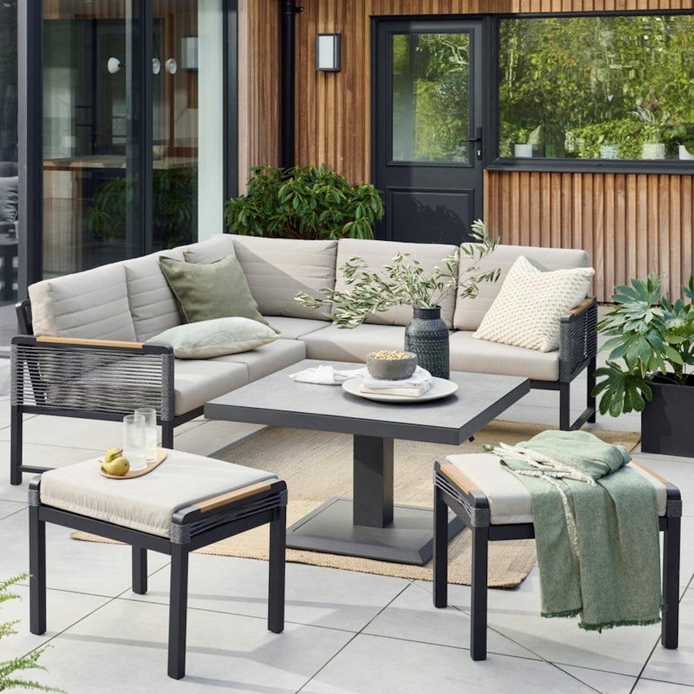 Norfolk Leisure Bellmount Mini Corner Rope Aluminium Set - Outdoor Structures UK