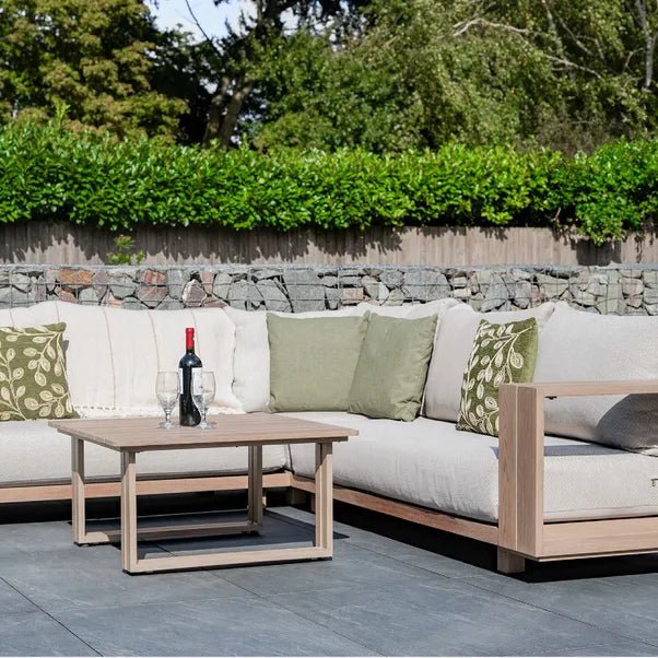 Norfolk Leisure Darlington Wood‑Look Aluminium Corner Set - Outdoor Structures UK