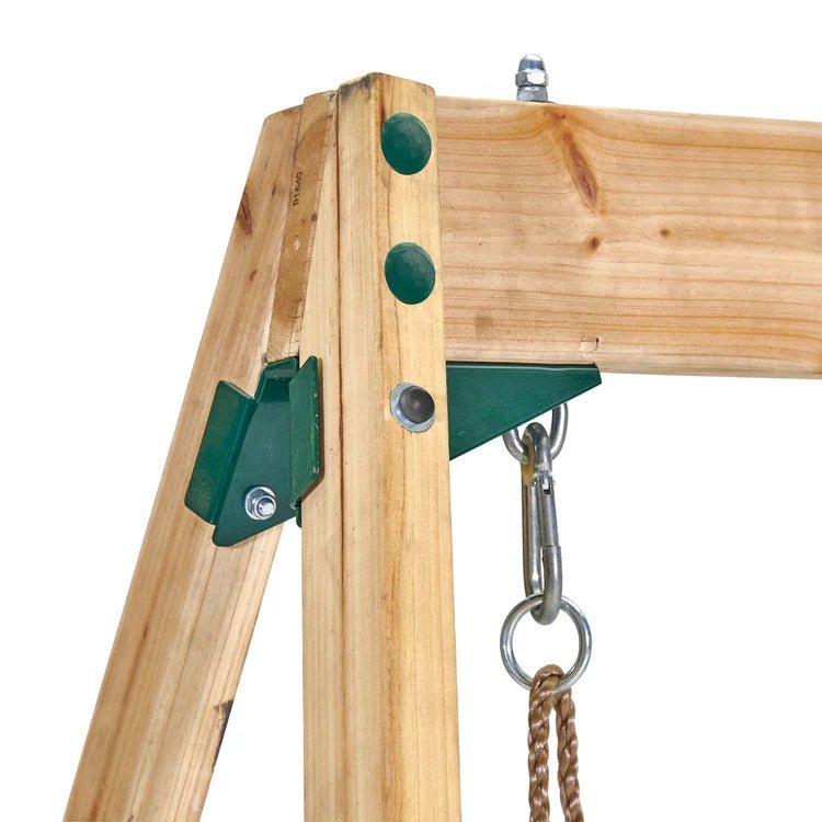 Plum Cube with Swing Arm – Wooden Climbing & Swing Play Centre - Outdoor Structures UK