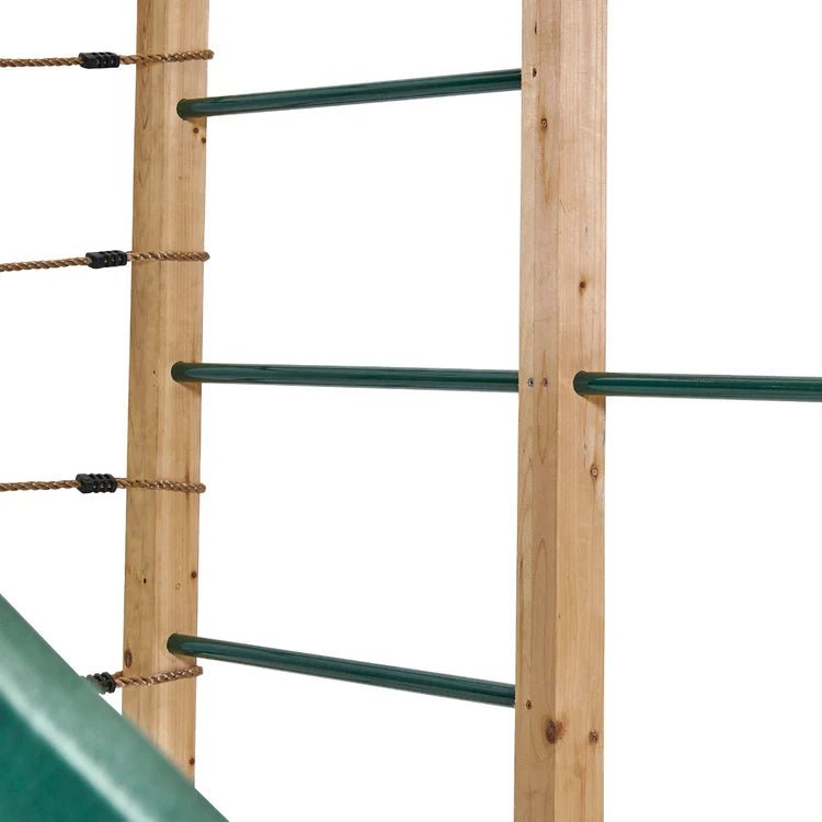 Plum Cube with Swing Arm – Wooden Climbing & Swing Play Centre - Outdoor Structures UK