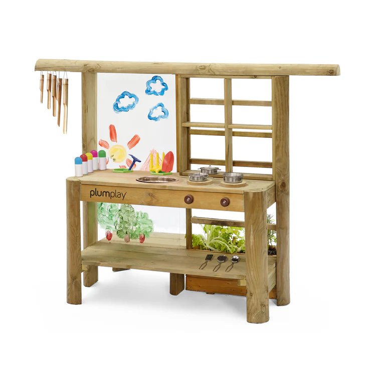 Plum Discovery Mud Pie Kitchen – Outdoor Sensory Play & Nature Learning - Outdoor Structures UK
