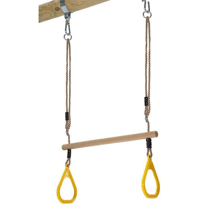 Plum Mangabey Wooden Swing Set with Trapeze - Outdoor Structures UK
