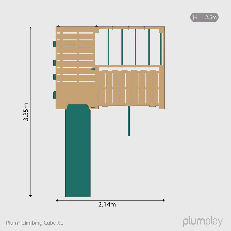 Plum Wooden Climbing Cube XL – Ultimate Multi‑Activity Play Centre - Outdoor Structures UK