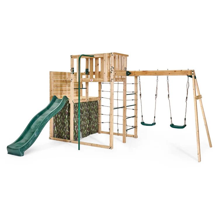 Plum Wooden Climbing Cube XL with Swing Arm – Ultimate Multi‑Activity Play Centre - Outdoor Structures UK