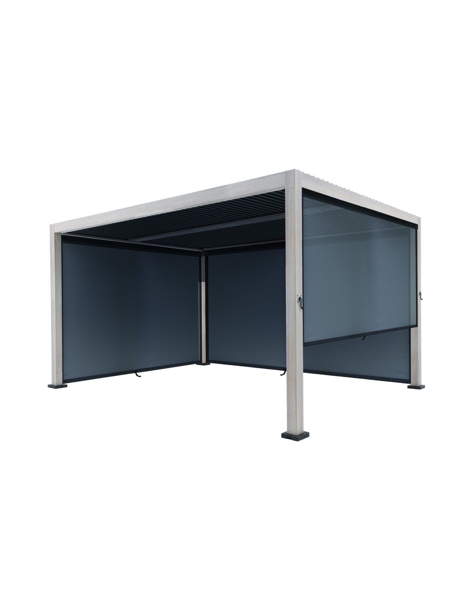 Signature Pergola 3 x 4m with 3 Blinds Incl Delivery and Installation - Outdoor Structures UK