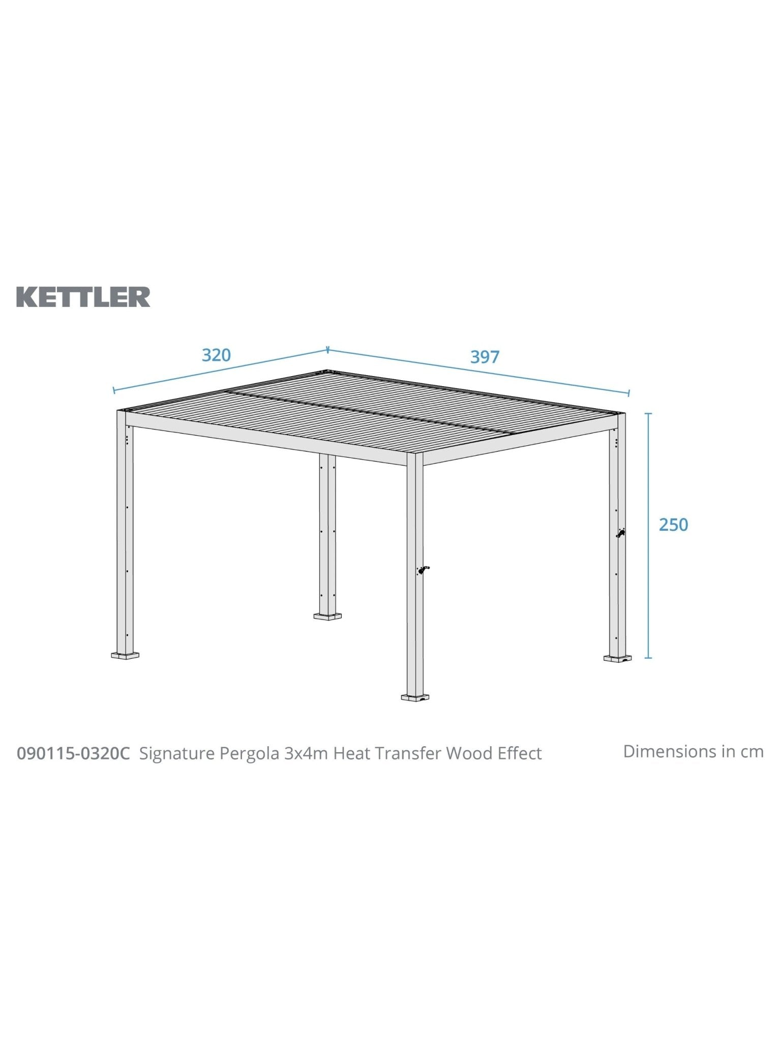 Signature Pergola 3 x 4m with 3 Blinds Incl Delivery and Installation - Outdoor Structures UK