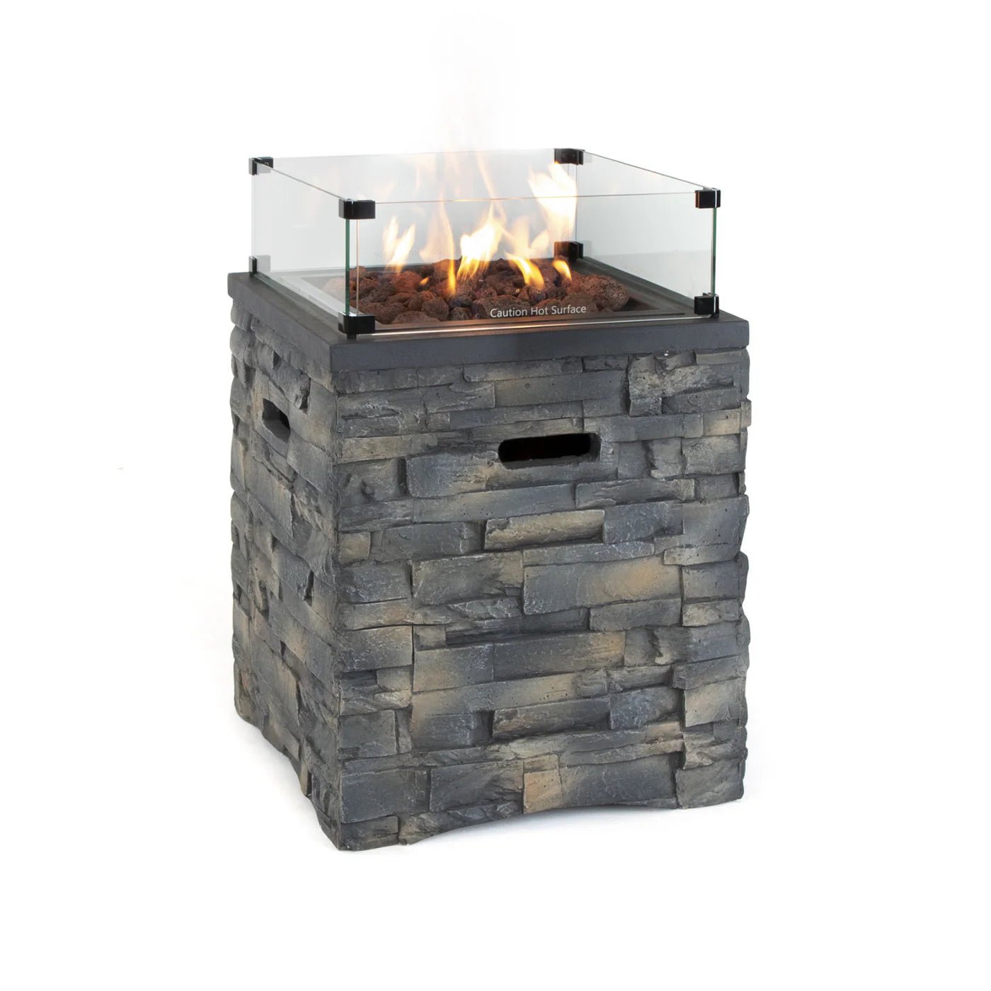 Stone Fire Pit square 52cm - Outdoor Structures UK