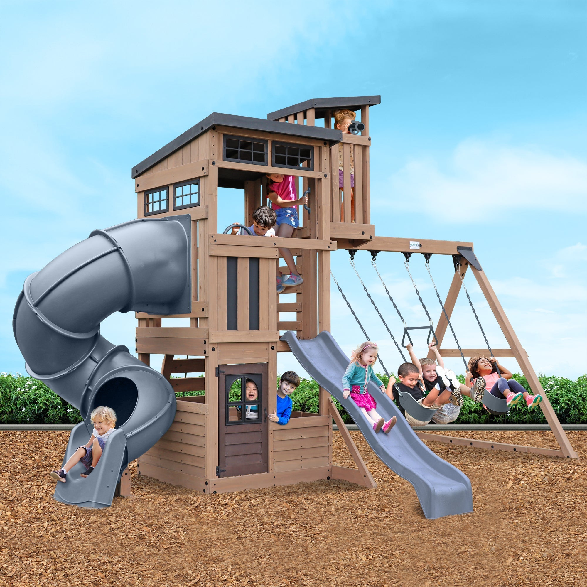 The Skyline Lookout Wooden Climbing Frame - Outdoor Structures UKThe Skyline Lookout Wooden Climbing FrameOutdoor Structures UK