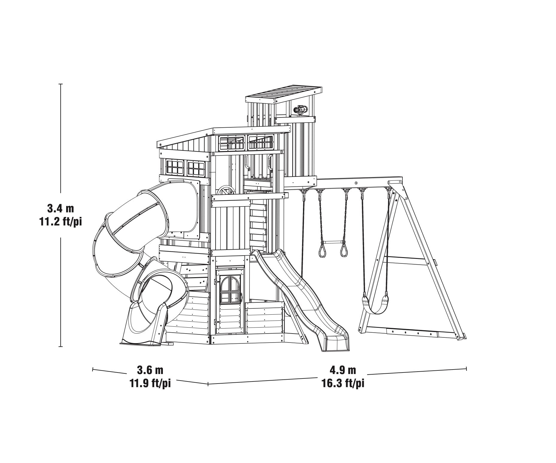 The Skyline Lookout Wooden Climbing Frame - Outdoor Structures UKThe Skyline Lookout Wooden Climbing FrameOutdoor Structures UK
