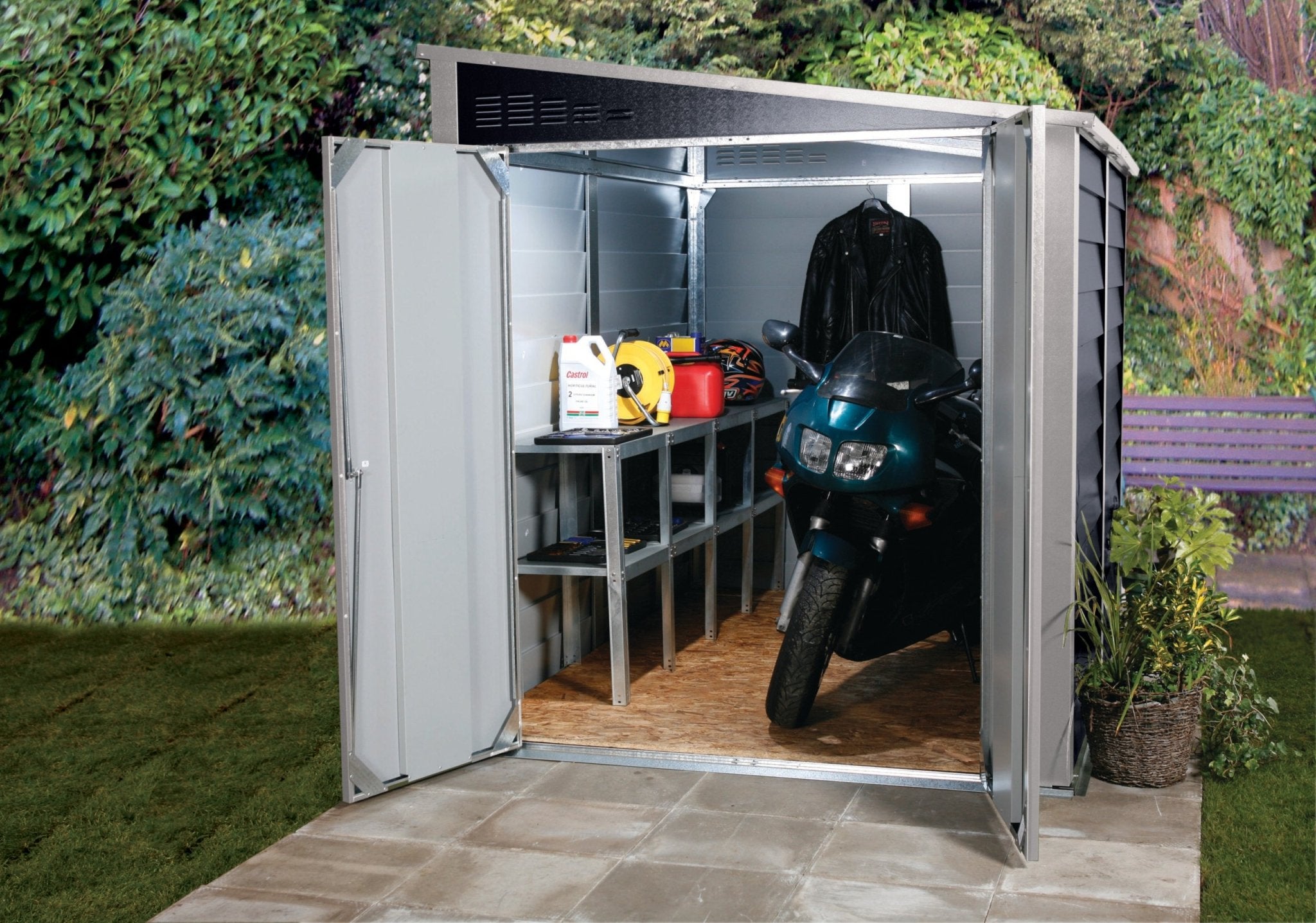 Trimetals Titan 960 Pent Metal Shed – 6×9 ft - Outdoor Structures UK