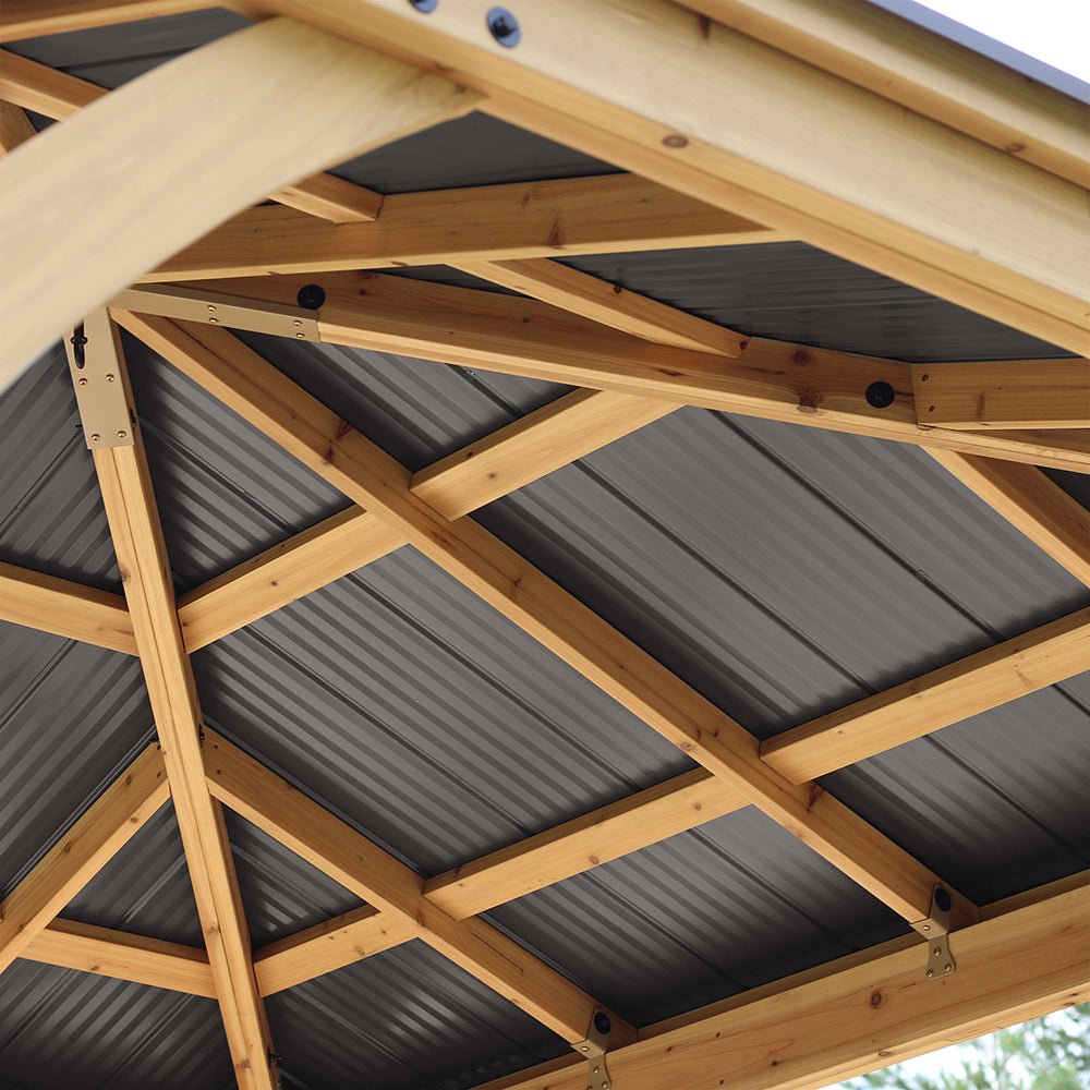 Yardistry Wooden Gazebo 12ft x 12ft (3.7m x 3.7m) - Outdoor Structures UK