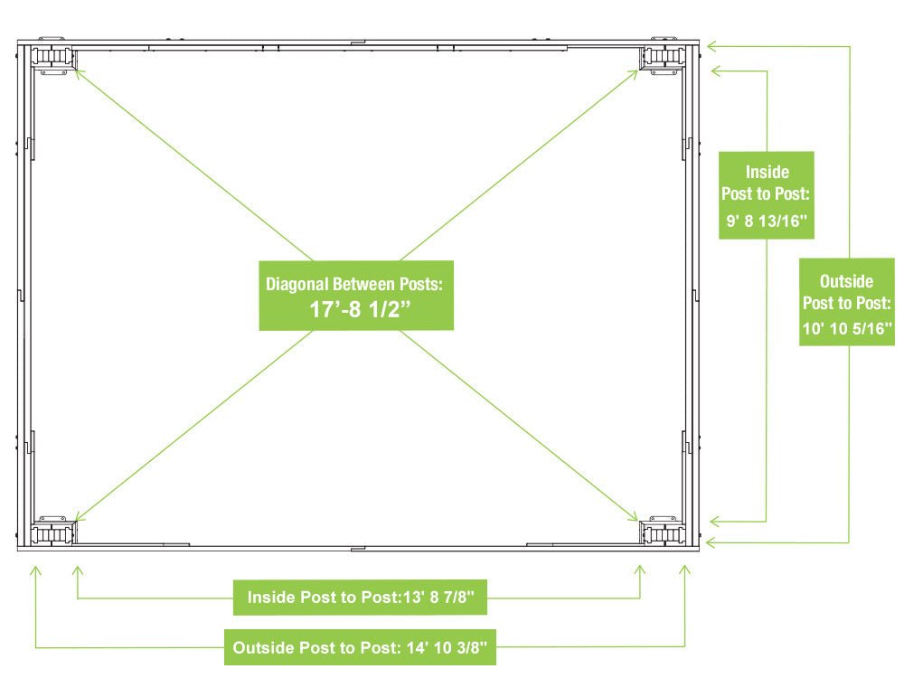 Yardistry Wooden Gazebo 12ft x 16ft (3.7m x 4.9m) - Outdoor Structures UK