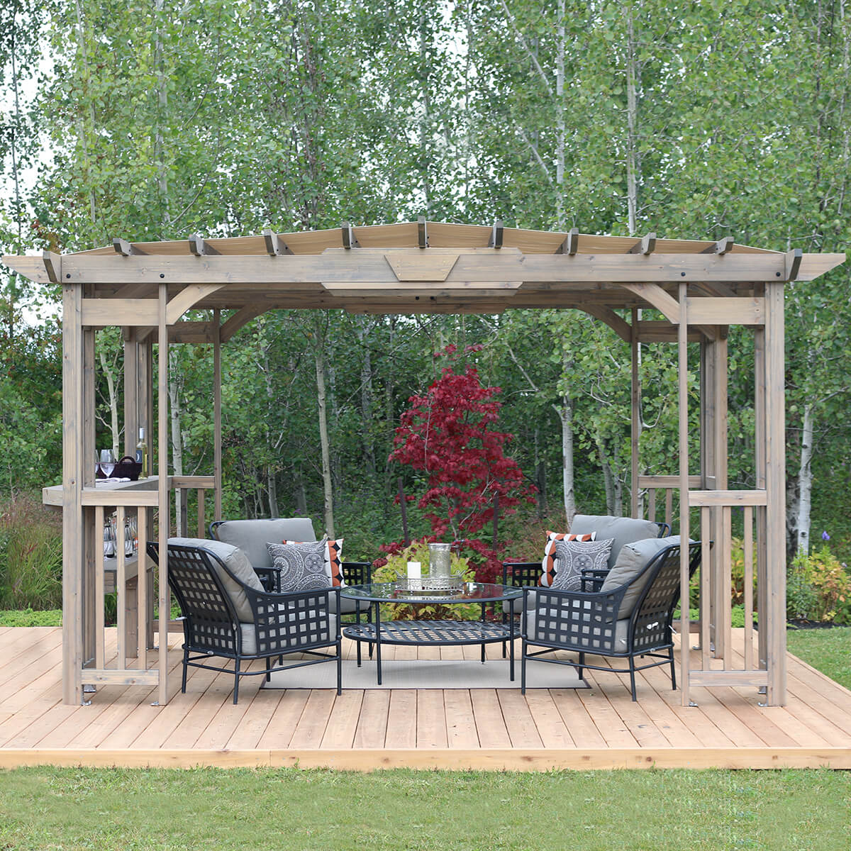Yardistry Wooden Pergola 10ft x 14ft (3m x 4.2m) - Outdoor Structures UK