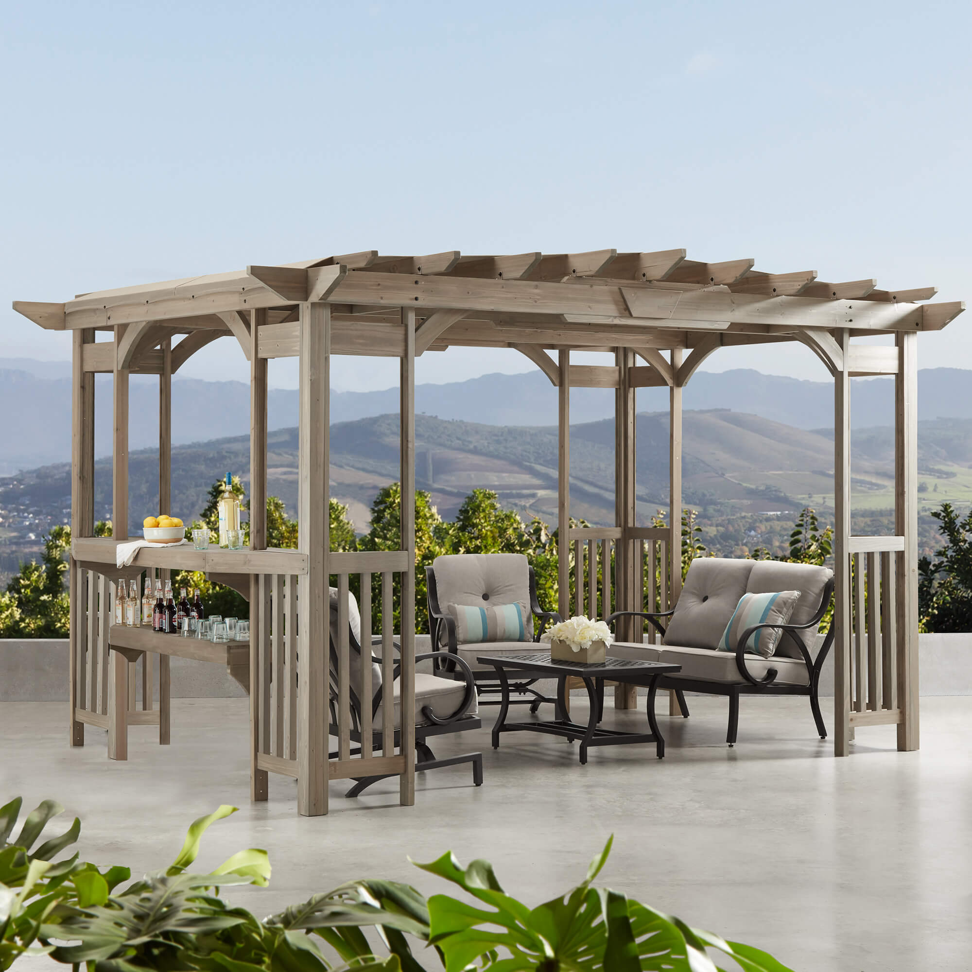 Yardistry Wooden Pergola 10ft x 14ft (3m x 4.2m) - Outdoor Structures UK
