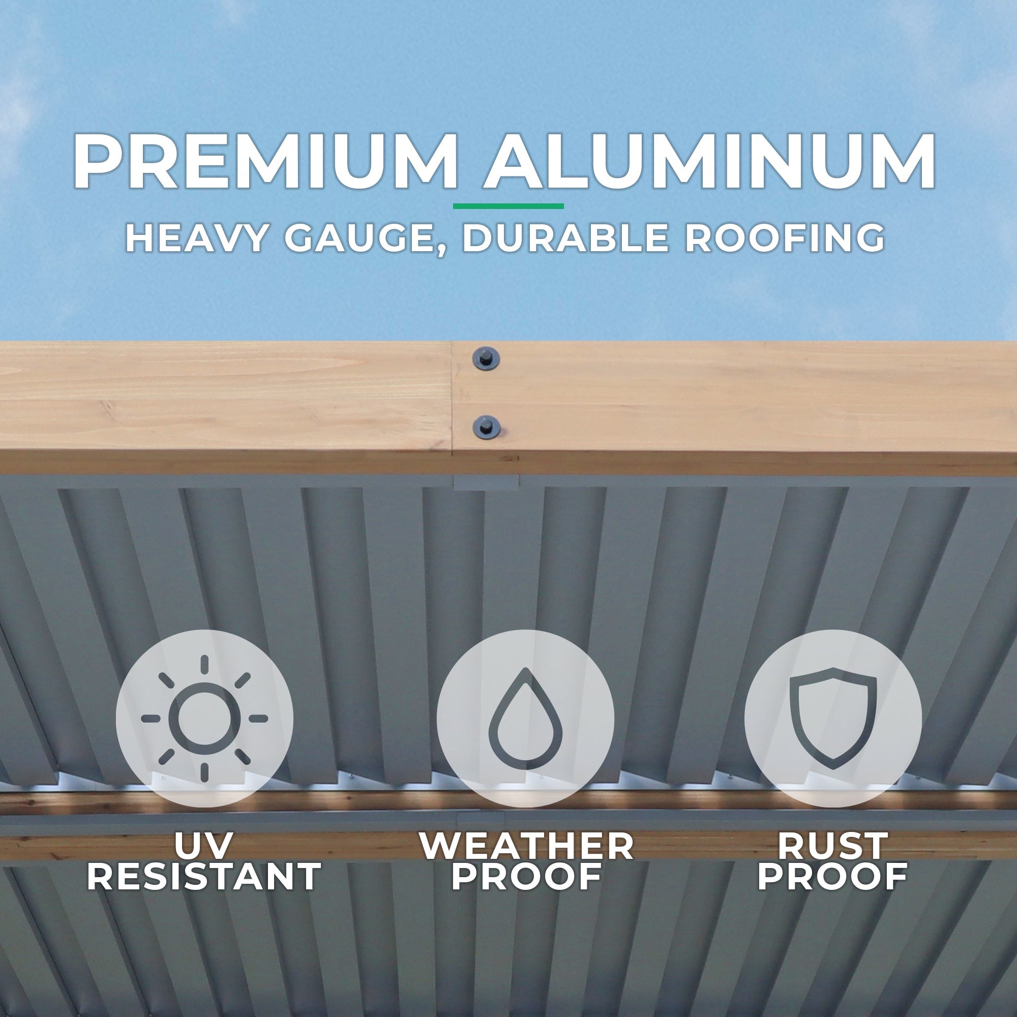 Yardistry Wooden Pergola 10ft x 20ft (3m x 6m) with Louvered Roof - Outdoor Structures UK