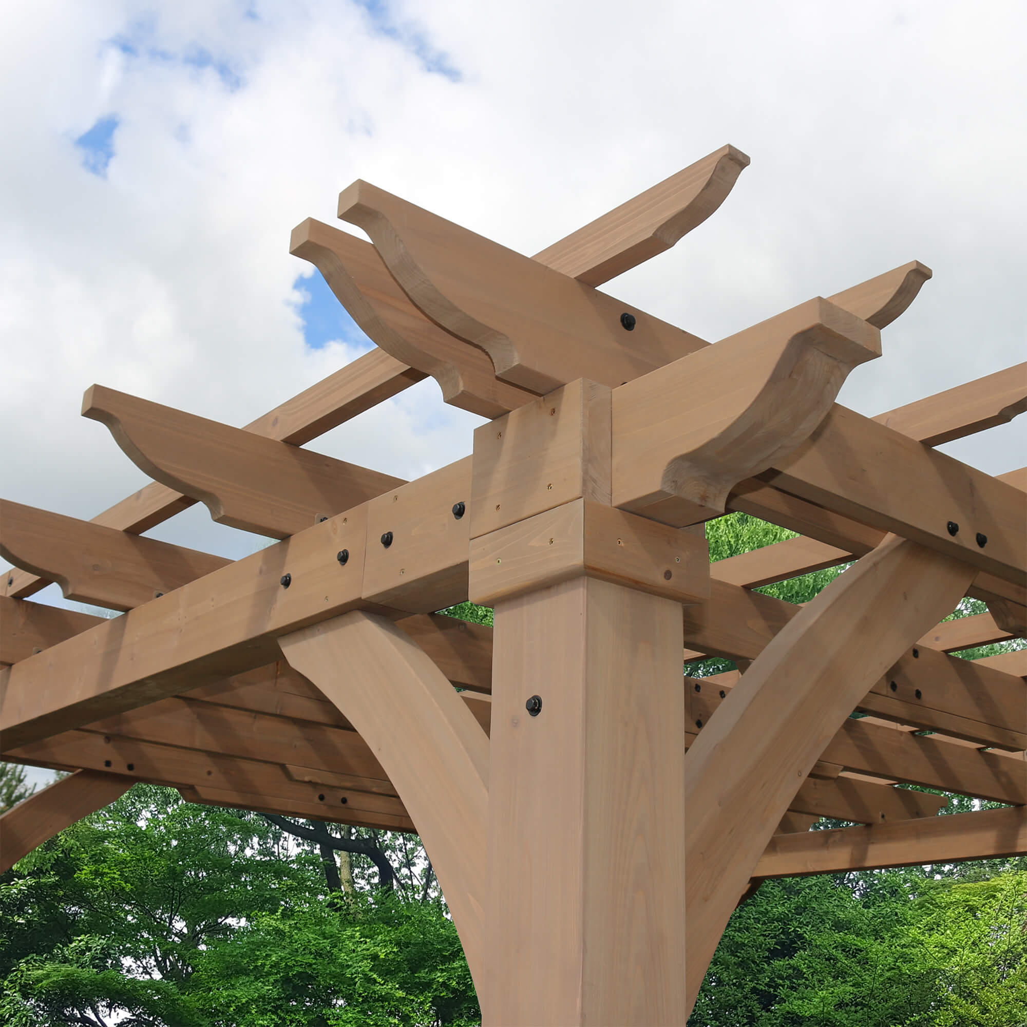 Yardistry Wooden Pergola 12ft x 12ft (3.7m x 3.7m) - Outdoor Structures UK
